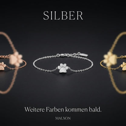 Pfotenabdruck Armband von MALXON, verstellbar 15 bis 20 cm