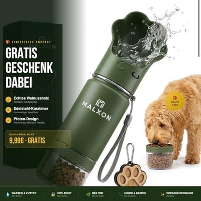 MALXON Trinkflasche Hund im Einsatz beim Spaziergang
